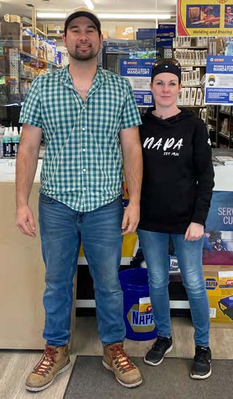 MANAGER, JOSH WEST, EMPLOYEE KIM RICHARDSON FROM THE MINTO STORE.