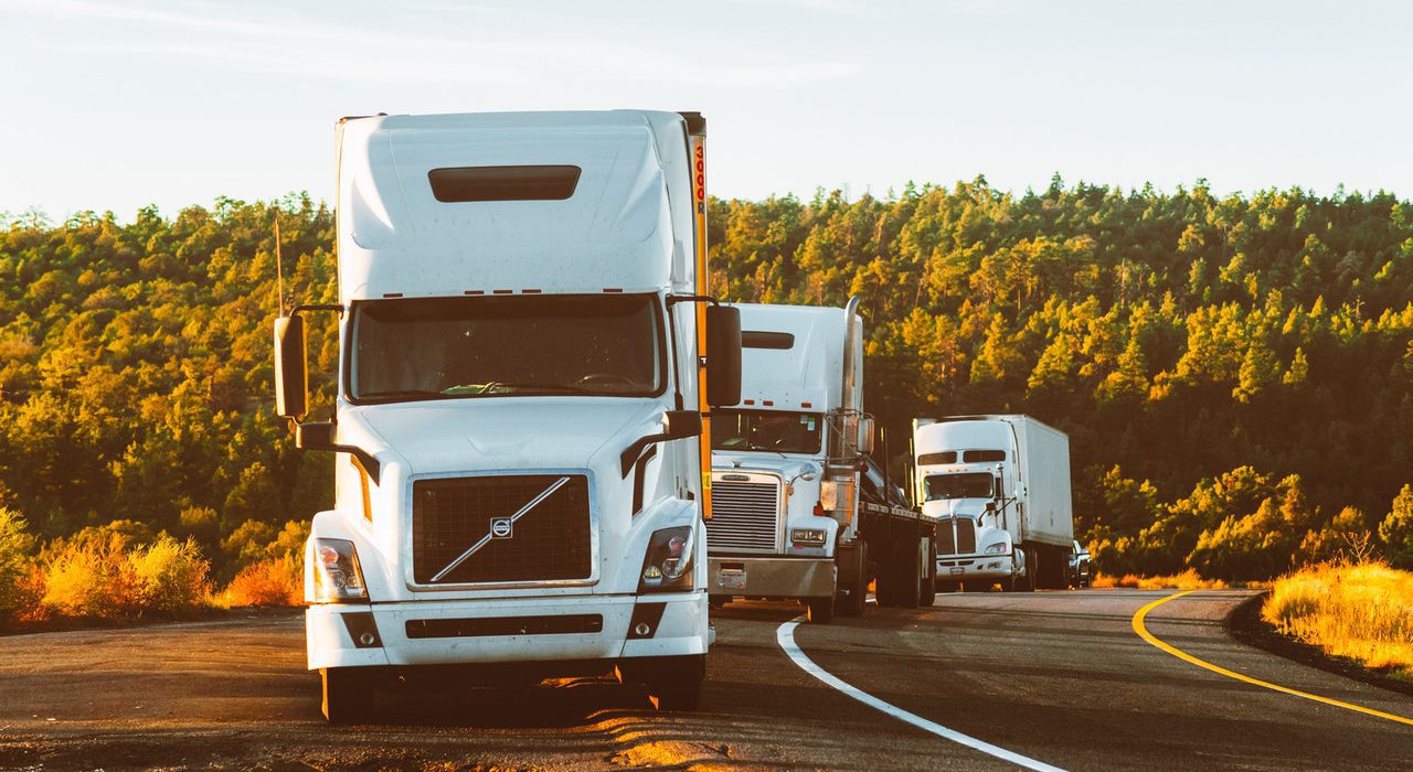 Convoy of trucks