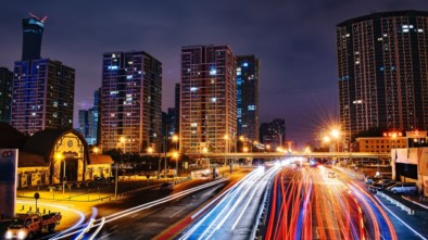 Busy Road at night